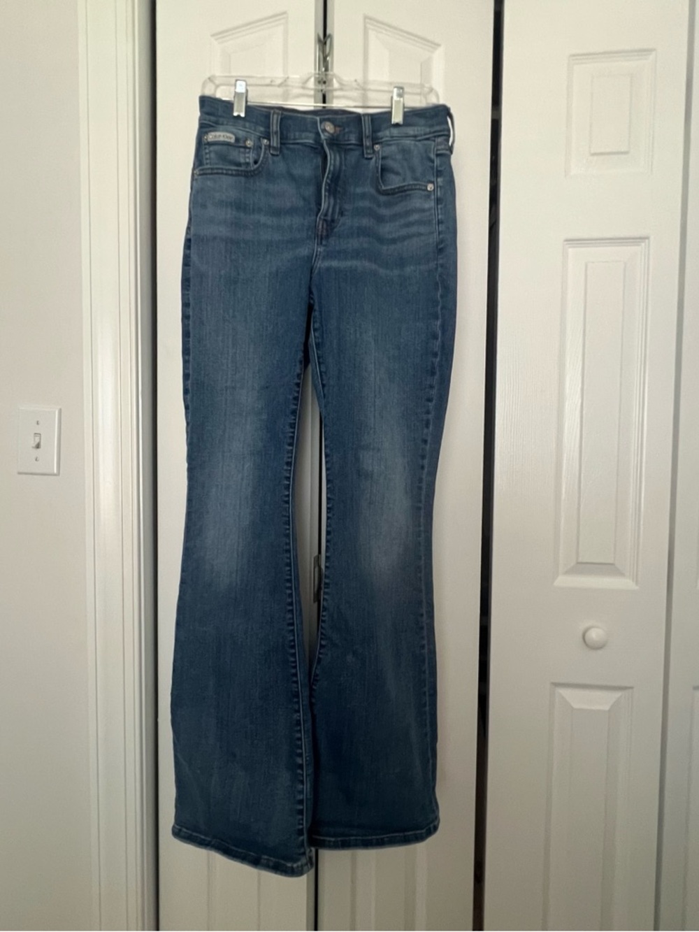 Calvin Klein Jeans Blue Flared Wide-Leg Jeans